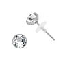 Stainless steel ear stud Surgical Steel 316L Crystal PVC