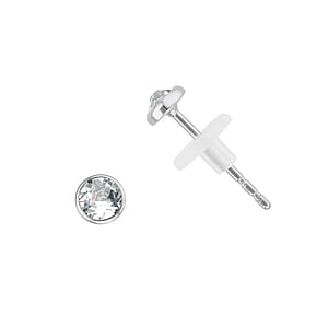Stainless steel ear stud Surgical Steel 316L Crystal