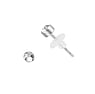 Stainless steel ear stud Surgical Steel 316L Crystal PVC