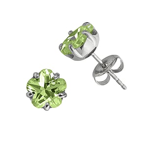 Stainless steel ear stud Surgical Steel 316L zirconia PVC Flower