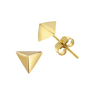 Stainless steel ear stud Surgical Steel 316L PVD-coating (gold color) Triangle