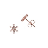 Stainless steel ear stud Surgical Steel 316L PVD-coating (gold color) Flower Snowflake