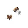 Fashion ear studs Surgical Steel 316L Wood Fur Fur_pattern Animal_Print