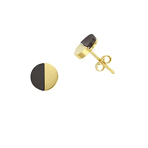 Stainless steel ear stud Surgical Steel 316L PVD-coating (gold color) Acrylic glass