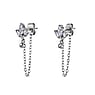 Fashion ear studs Surgical Steel 316L Crystal Leaf Plant_pattern Flower