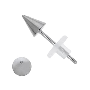 Stainless steel ear stud Surgical Steel 316L PVC