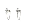 Fashion ear studs Surgical Steel 316L Crystal Flower Leaf Plant_pattern