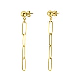 Pendientes fashion Acero quirrgico Revestimiento PVD (color oro)