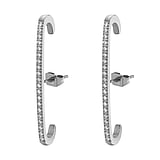 Fashion ear studs Stainless Steel Crystal