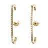 Fashion ear studs Stainless Steel PVD-coating (gold color) Crystal