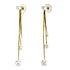 Fashion ear studs Stainless Steel PVD-coating (gold color) Synthetic Pearls PVC