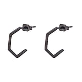 Fashion ear studs Stainless Steel Black PVD-coating