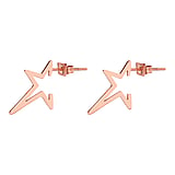 Fashion ear studs Stainless Steel PVD-coating (gold color) Star