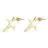 Pendientes fashion Acero fino Revestimiento PVD (color oro) Estrella