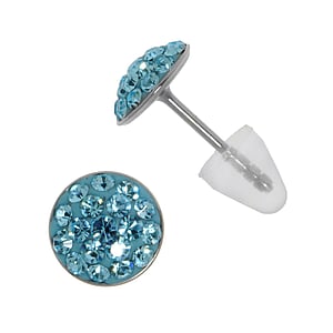 Stainless steel ear stud Surgical Steel 316L Stainless Steel Crystal PVC