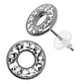 Stainless steel ear stud Surgical Steel 316L Premium crystal Epoxy