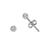 Stainless steel ear stud Surgical Steel 316L Crystal Epoxy PVC