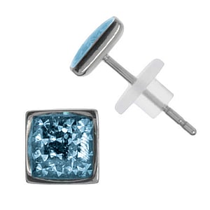 Pendientes de acero inoxidable Acero quirrgico Cristal premium epoxy