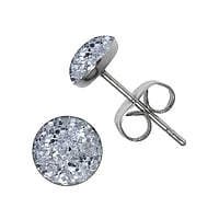 Stainless steel ear stud out of Surgical Steel 316L with Epoxy. Diameter:6mm.