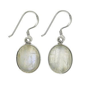 Silver earrings with stones Silver 925 Moonstone