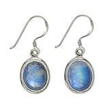 Silver earrings with stones Silver 925 Blue moonstone
