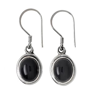 Silver earrings with stones Silver 925 Black onyx