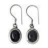 Pendientes de plata con piedra Plata 925 Onix negro