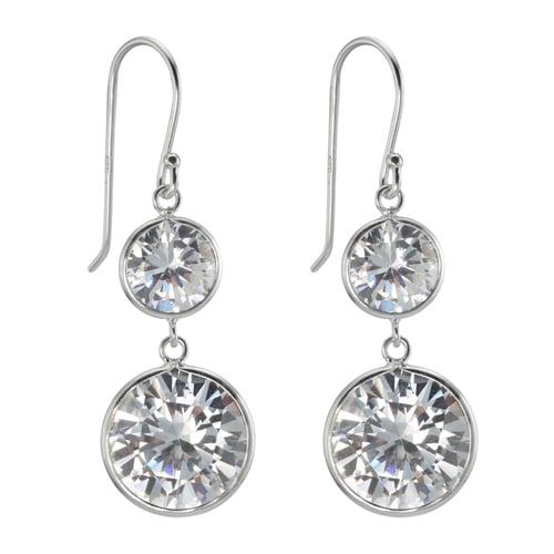 Orecchini Pendenti Donna In Argento 925 Con Zirconi, Eleganti E Leggeri