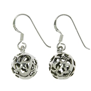 Silver earrings Silver 925 Tribal_pattern Star