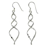 Silver earrings Silver 925 Wave Eternal Loop Eternity