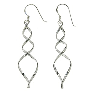 Silver earrings Silver 925 Wave Eternal Loop Eternity