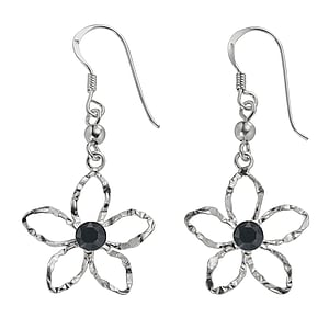 Silver earrings Silver 925 Crystal Flower