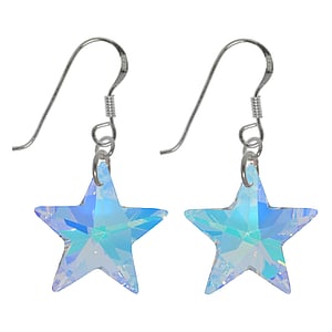 Silver earrings Silver 925 Crystal Star