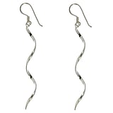 Silver earrings Silver 925 Spiral Wave