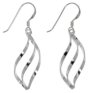 Silver earrings Silver 925 Wave