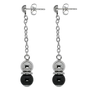 Fashion ear studs Surgical Steel 316L Black PVD-coating