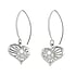 Silver earrings with pearls Silver 925 Fresh water pearl Heart Love