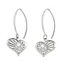 Pendientes de plata con perlas Plata 925 Perla de agua dulce Corazn Amor