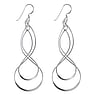 Silver earrings Silver 925 Wave Eternal Loop Eternity