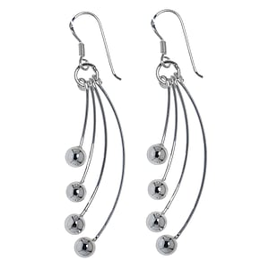 Silver earrings Silver 925 Wave