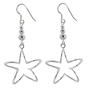 Silver earrings Silver 925 Star Eternal Loop Eternity Starfish