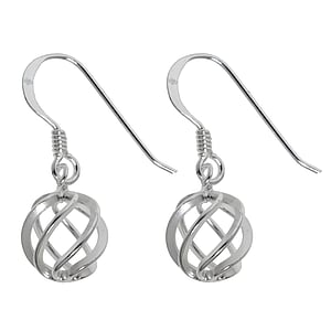 Silver earrings Silver 925 Wave Eternal Loop Eternity