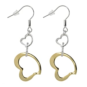 Fashion dangle earrings Surgical Steel 316L Gold-plated Heart Love