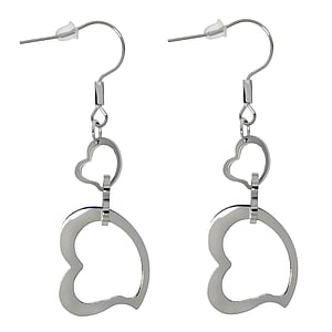 Fashion dangle earrings Surgical Steel 316L Heart Love