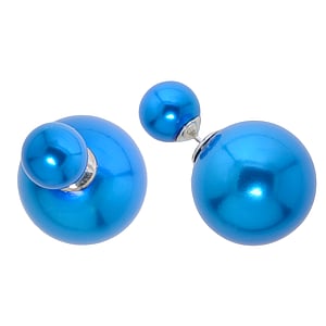 Silver ear studs Silver 925 Synthetic Pearls