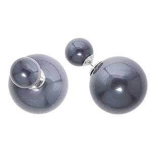 Silver ear studs Silver 925 Synthetic Pearls