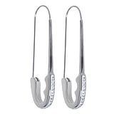 Fashion dangle earrings Surgical Steel 316L Crystal Safety_pin