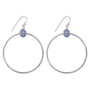 Fashion dangle earrings Surgical Steel 316L Crystal PVC Eternal Loop Eternity