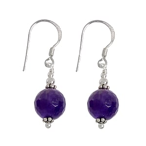 Silver earrings with stones Silver 925 Amethyst