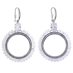 Pendientes fashion Acero quirrgico Circonita Cristal PVC